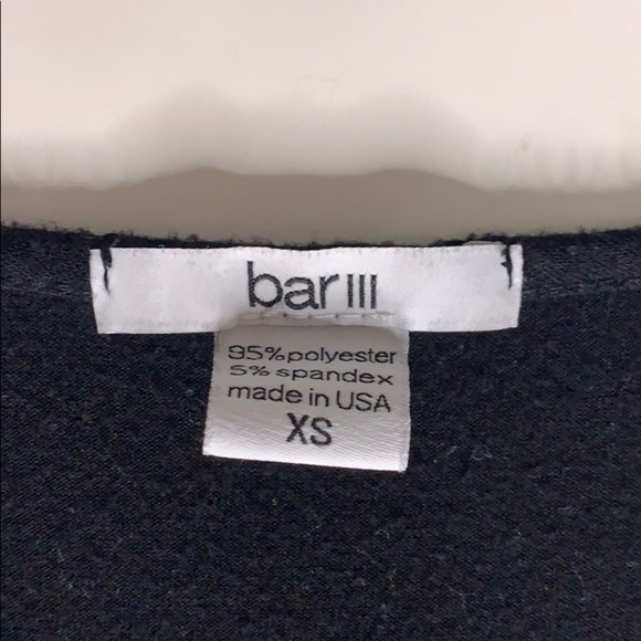 Macy’s bar III Black Fitted 3/4 sleeve basic stretch maxi dress - Picture 3 of 6